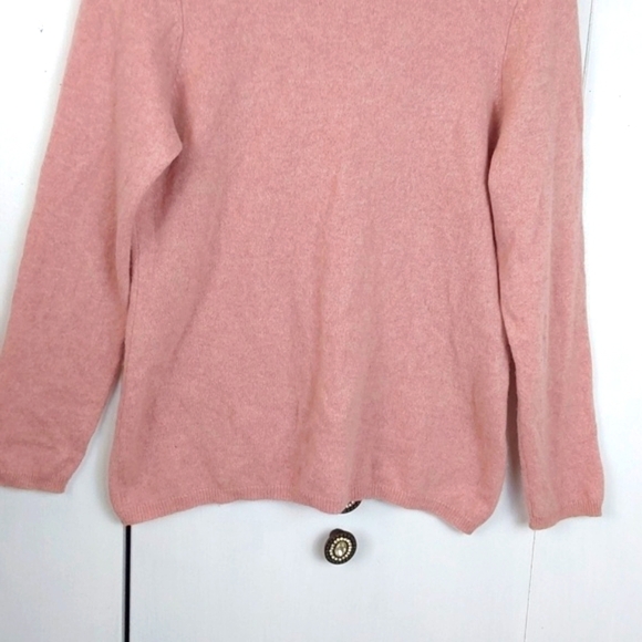 Charter Club Cashmere Dusty Pink Soft Neutral Preppy Sweater Sz.L - Picture 3 of 9